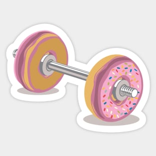 Donut Barbell Sticker